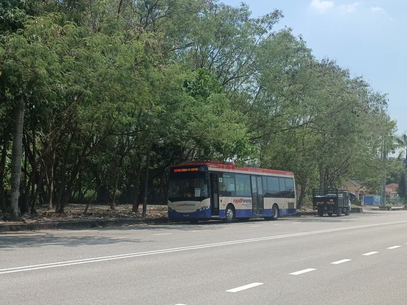 Jalan Batu Ferringhi, the coastal road through the resort strip
